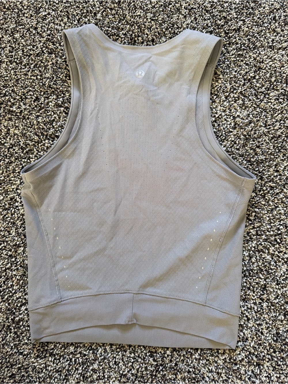 lululemon athletica Light Gray Athletic Tank Top
